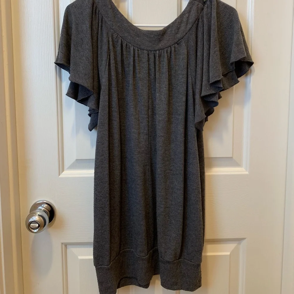 Grey top - rhinestones embellished - Rhaphsody - Picture 8 of 8